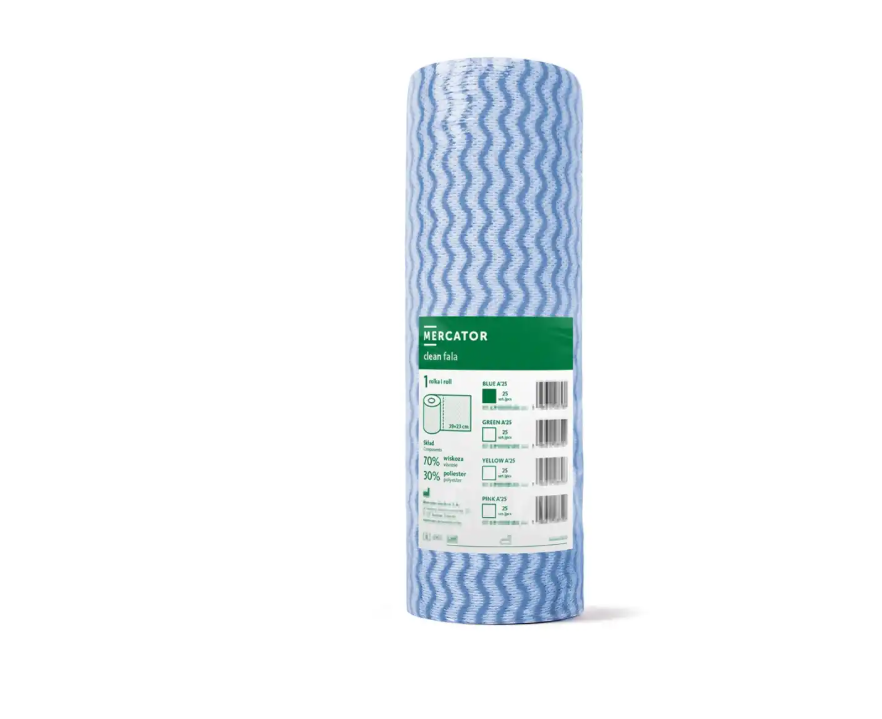 Laveta profesionala de curatare  Clean Fala a \'25 buc/ rola  Albastru